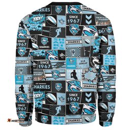 Cronulla-Sutherland Sharks Sweatshirt - Team Of Us Die Hard Fan Supporters Comic Style