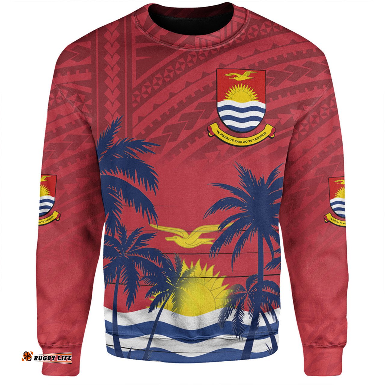 Australia  South Sea Islanders Sweatshirt - Gilbert Islands In Polynesian Pattern With Coconut Trees Sweatshirt