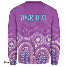Australia Aboriginal Custom Sweatshirt - Purple Aboriginal Dot Sweatshirt