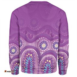 Australia Aboriginal Custom Sweatshirt - Purple Aboriginal Dot Sweatshirt