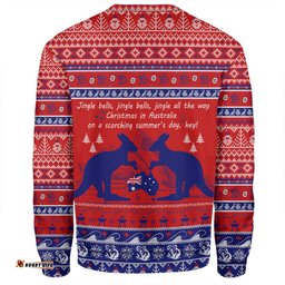 Australian Christmas Carol Christmas Sweatshirt - Jingle Bells Ugly Style Sweatshirt