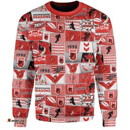 St. George Illawarra Dragons Sweatshirt - Team Of Us Die Hard Fan Supporters Comic Style