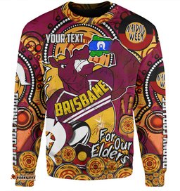 Brisbane Broncos Naidoc Week Custom Sweatshirt - Brisbane Broncos Naidoc Week For Our Elders Bronx for Life Sport Style Sweatshirt