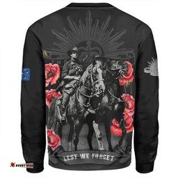 Australia Sweatshirt - Anzac Day Lest We Forget The Light Horse