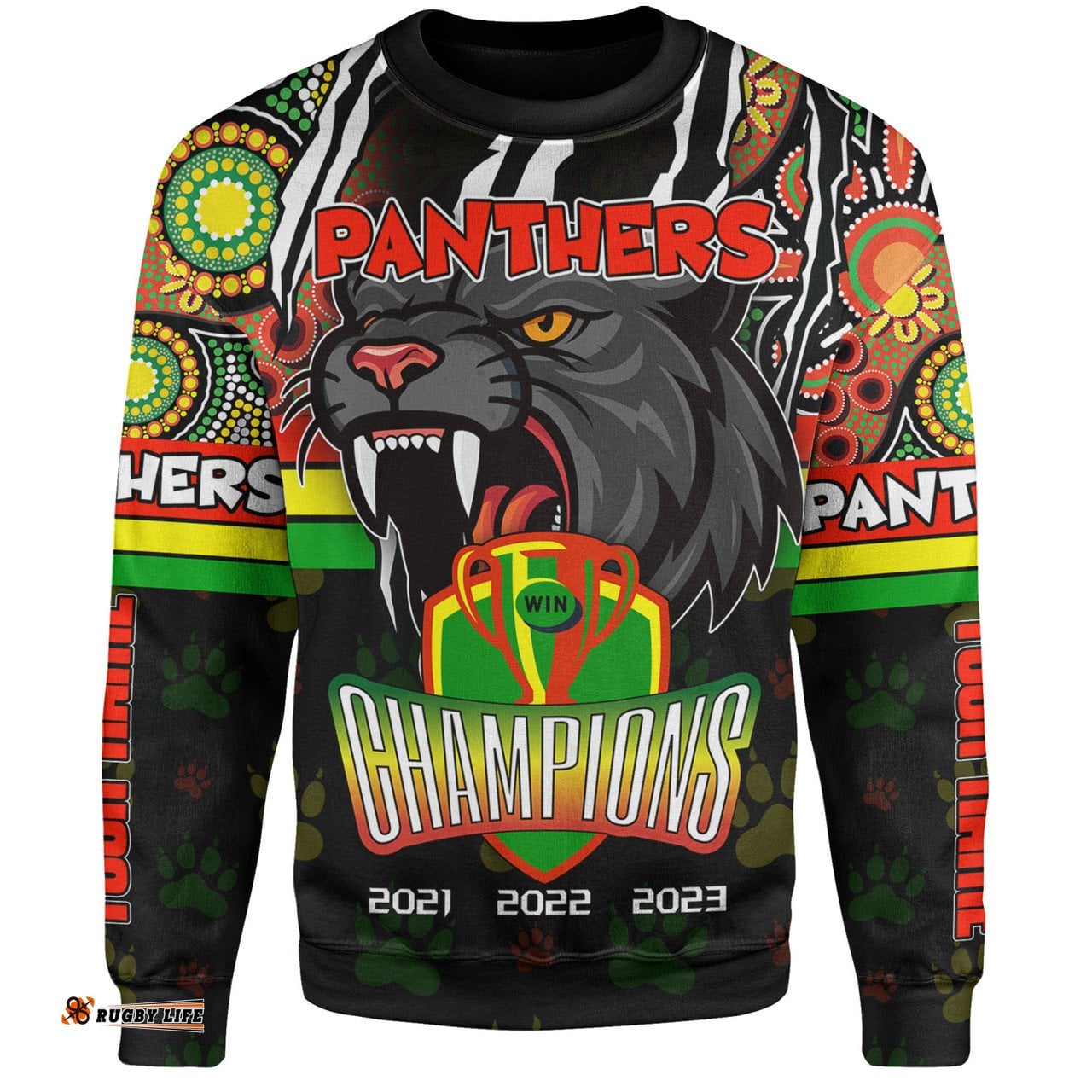 Penrith Panthers Sweatshirt - Custom Talent Win Games But Teamwork And Intelligence Win Championships With Aboriginal Style