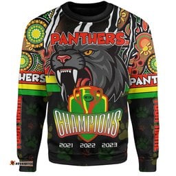 Penrith Panthers Sweatshirt - Custom Talent Win Games But Teamwork And Intelligence Win Championships With Aboriginal Style