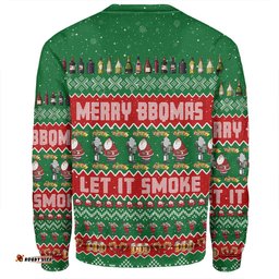 Australia Christmas Custom Sweatshirt - Merry BBQMax Let It Smoke Sweatshirt