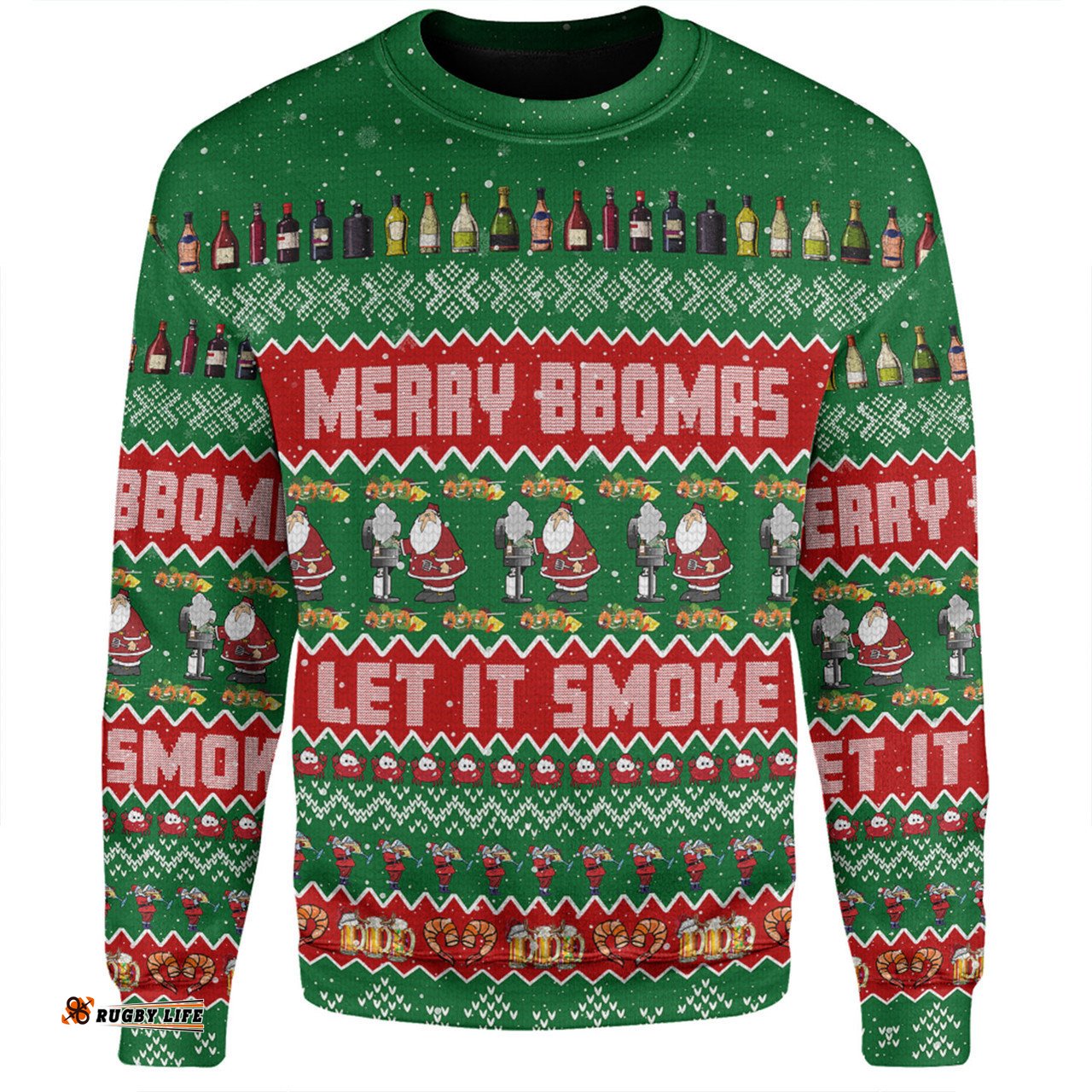 Australia Christmas Custom Sweatshirt - Merry BBQMax Let It Smoke Sweatshirt
