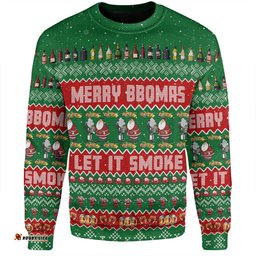 Australia Christmas Custom Sweatshirt - Merry BBQMax Let It Smoke Sweatshirt