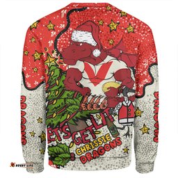 St. George Illawarra Dragons Christmas Custom Sweatshirt - Let's Get Lit Chrisse Pressie Sweatshirt