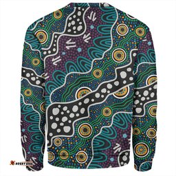 Australia Aboriginal Sweatshirt - Dot Painting Art Sweatshirt