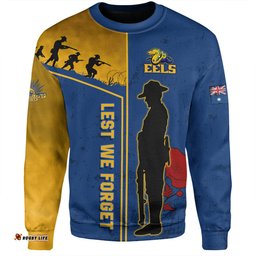 Parramatta Eels Sweatshirt - Anzac Day Lest We Forget Poppy