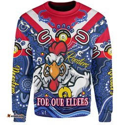 Sydney Roosters Naidoc Week Custom Sweatshirt - For Our Elders Home Jersey Sweatshirt