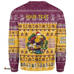 Brisbane Broncos Christmas Custom Sweatshirt - Chrissie Spirit Sweatshirt