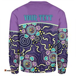 Australia Aboriginal Custom Sweatshirt - Purple Painting With Aboriginal Inspired Dot Sweatshirt