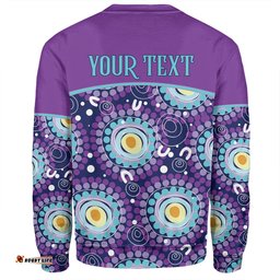 Australia Aboriginal Custom Sweatshirt - Purple Abstract Seamless Pattern With Aboriginal Inspired Sweatshirt