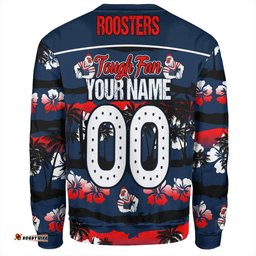 Sydney Roosters Sweatshirt - Eat Sleep Repeat With Tropical Patterns