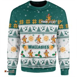 Australia Wallabies Christmas Custom Sweatshirt - Special Ugly Christmas Sweatshirt