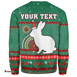 South Sydney Rabbitohs Custom Sweatshirt - Ugly Xmas And Aboriginal Patterns For Die Hard Fan Sweatshirt