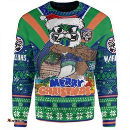 New Zealand Warriors Christmas Custom Sweatshirt - Warriors Santa Aussie Big Things Sweatshirt