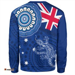 Australia Sweatshirt Flag With Lizard Aboriginal