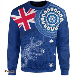 Australia Sweatshirt Flag With Lizard Aboriginal