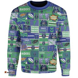 Canberra Raiders Sweatshirt - Team Of Us Die Hard Fan Supporters Comic Style