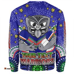 New Zealand Warriors Custom Sweatshirt - Custom With Aboriginal Inspired Style Of Dot Painting Patterns  Sweatshirt