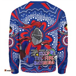 Newcastle Knights Sweatshirt Aboriginal Inspired Naidoc Week Custom For Die Hard Fan Supporters