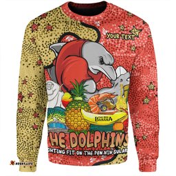 Redcliffe Dolphins Custom Sweatshirt - Australian Big Things Sweatshirt