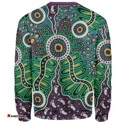 Australia Aboriginal Sweatshirt - A Dot Painting In The Style Of Indigenous Australian Art Sweatshirt