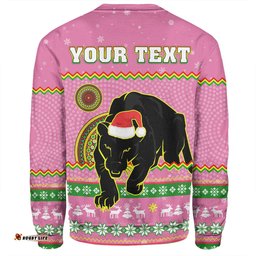 Penrith Panthers Christmas Custom Sweatshirt - Ugly Xmas And Aboriginal Patterns For Die Hard Fan Sweatshirt