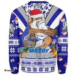 Canterbury-Bankstown Bulldogs Christmas Custom Sweatshirt - Bulldogs Santa Aussie Big Things Sweatshirt