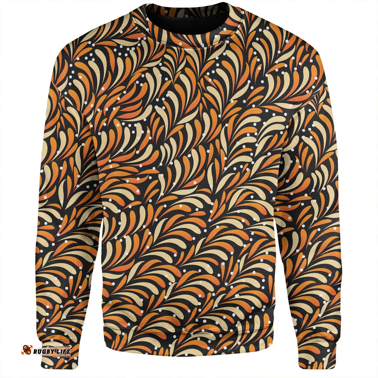 Australia Aboriginal Sweatshirt - Seamless Bush Leaves Sweatshirt