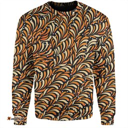 Australia Aboriginal Sweatshirt - Seamless Bush Leaves Sweatshirt