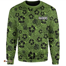 Canberra Raiders Sweatshirt - Scream With Tropical Patterns
