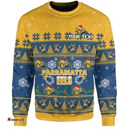Parramatta Eels Christmas Custom Sweatshirt - Special Ugly Christmas Sweatshirt