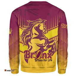 Brisbane Broncos Sweatshirt - Bronx Mascot With Australia Flag