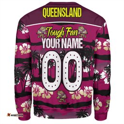 Cane Toads Sport Sweatshirt - Eat Sleep Repeat With Tropical Patterns