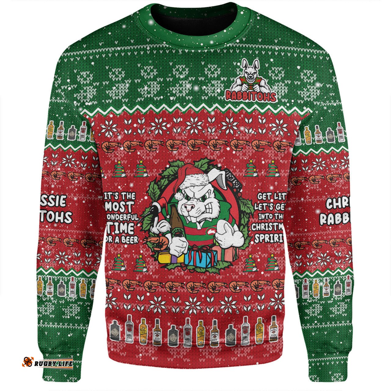 South Sydney Rabbitohs Custom Sweatshirt - Chrissie Spirit Sweatshirt