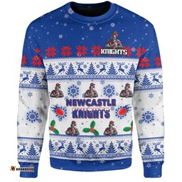 Newcastle Knights Christmas Custom Sweatshirt - Special Ugly Christmas Sweatshirt