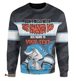 Cronulla-Sutherland Sharks Father's Day Sweatshirt - Screaming Dad and Crazy Fan