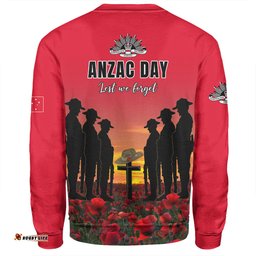 Australia Sweatshirt - Anzac Day Australian Red Ensign