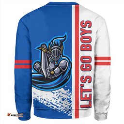 Newcastle Knights Sport Sweatshirt - Knights Mascot Quater Style