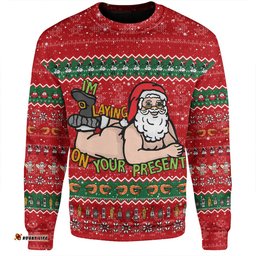Australia Christmas Custom Sweatshirt - Merry Chrismas I'm Laying On Your Present Sweatshirt