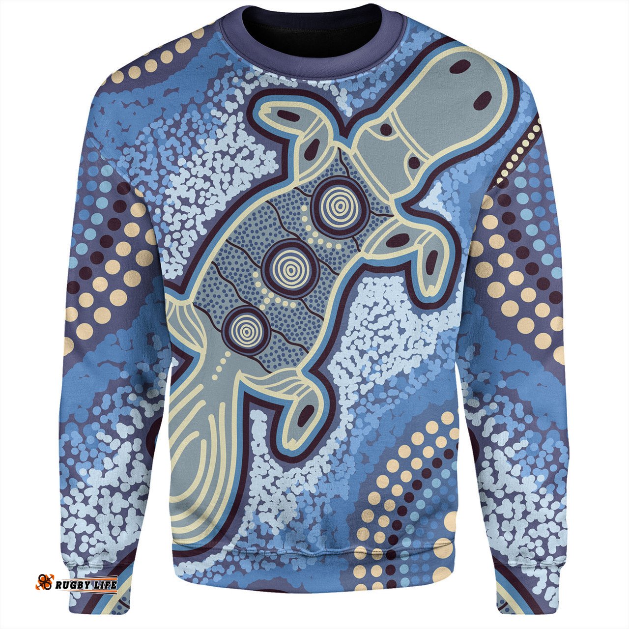Australia Aboriginal Sweatshirt - Platypus Aboriginal Dot Painting
 Sweatshirt