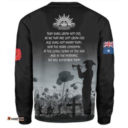 Australia Anzac Day Sweatshirt - Lest We Forget Black Sweatshirt