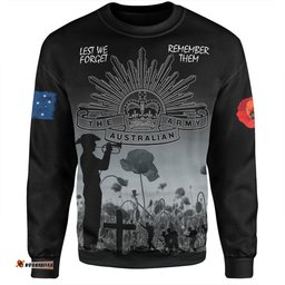 Australia Anzac Day Sweatshirt - Lest We Forget Black Sweatshirt