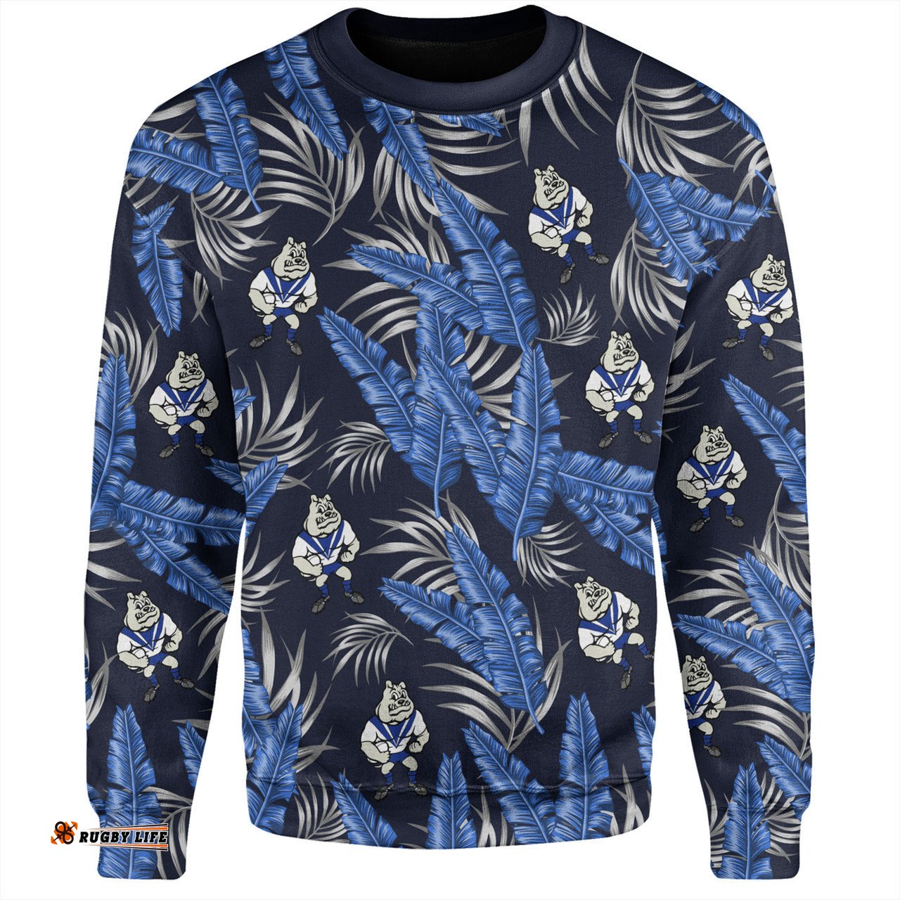 Canterbury-Bankstown Bulldogs Custom Sweatshirt - Tropical Patterns Bulldogs Sweatshirt