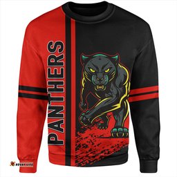 Penrith Panthers Sweatshirt - Penrith Panthers Mascot Quater Style